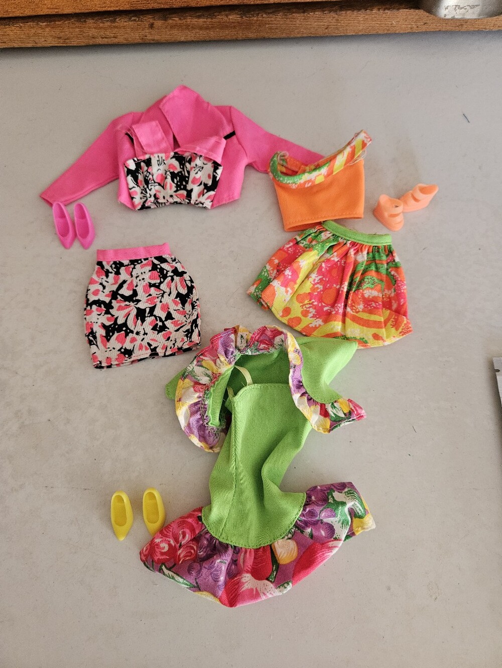 Vintage 1990s Barbie Neon Fashions